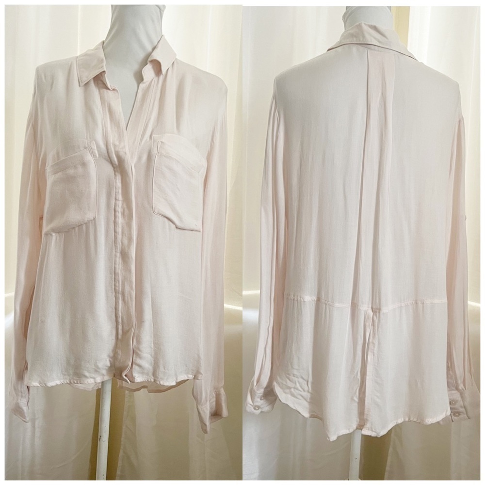 Blush pink button down‎ shirt Size Large
